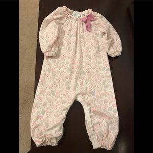 Feather Baby Romper with dainty bow 3-6 months